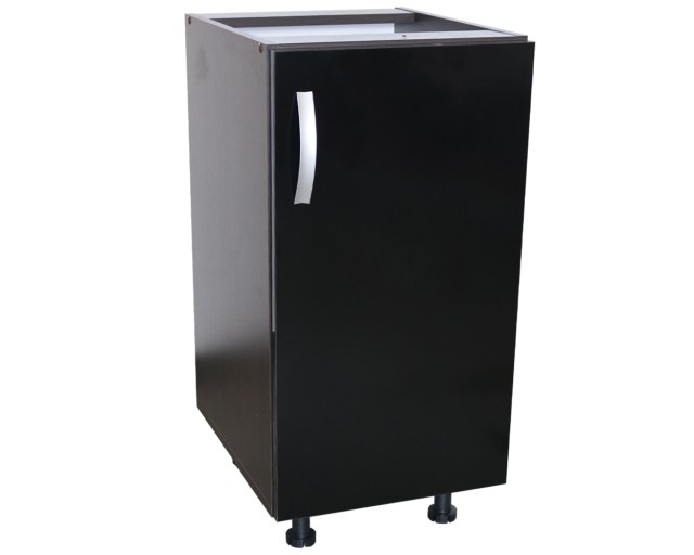 Corp inferior cu 1 usa Zebra, Wenge / Negru, fara blat, 40 x 82 x 50 cm